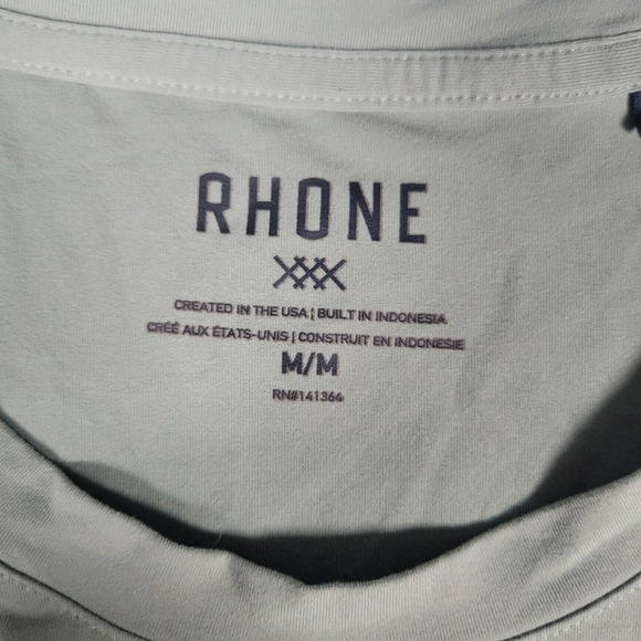 Rhone Reign Short Sleeve Training Tee Sage Green Mens Size Medium 100305 SU22 - Picture 3 of 11